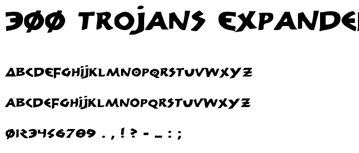 300 Trojans Expanded font